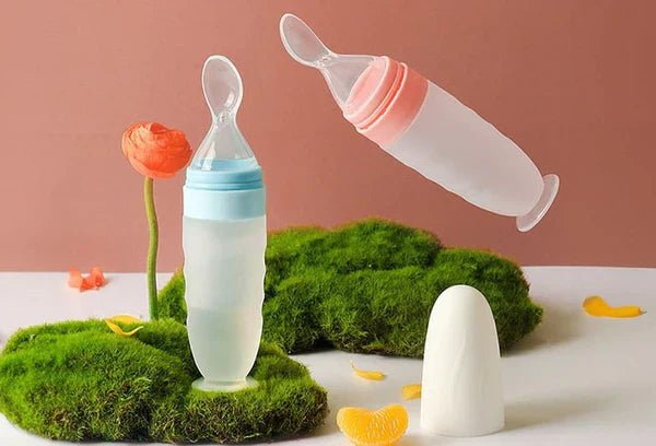 Silicone spoon suction base for feeding